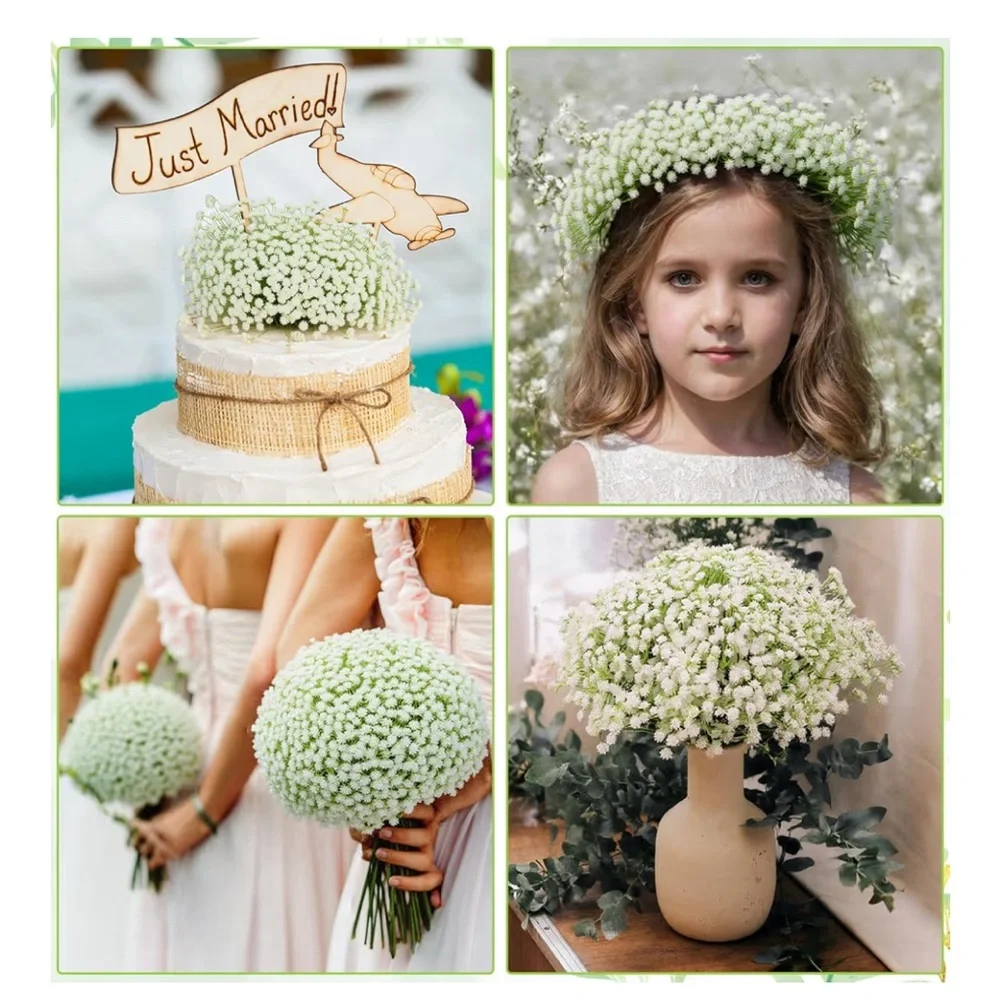 Faux Baby's Breath 120 Pcs Wedding Bouquet Centerpieces 11.8